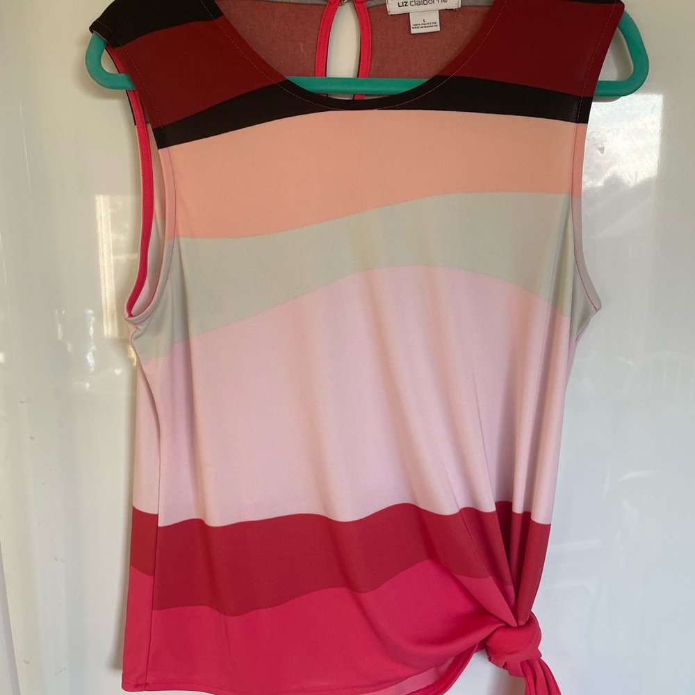 Liz Claiborne women's summer tops large stretchy lightweight sz L